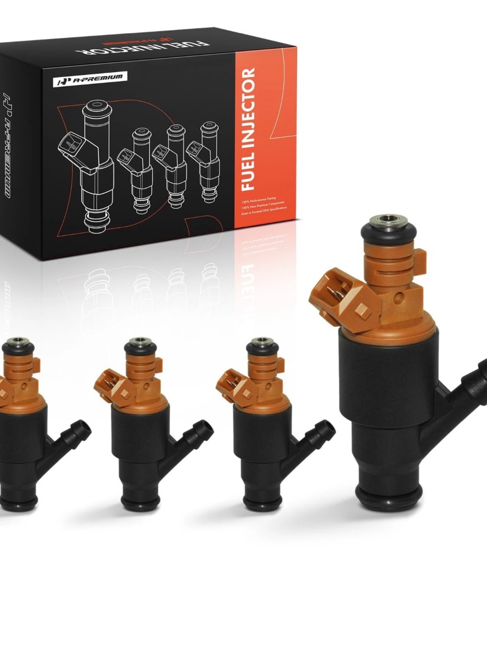 Premium Fuel Injector Set - Black and Orange
